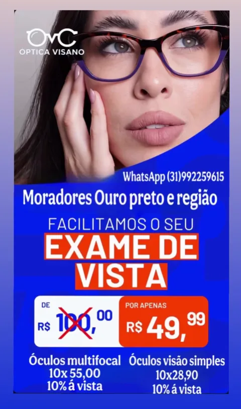 Site do cliente Óptica e Clínica Visano — Óptica & Oftalmologia